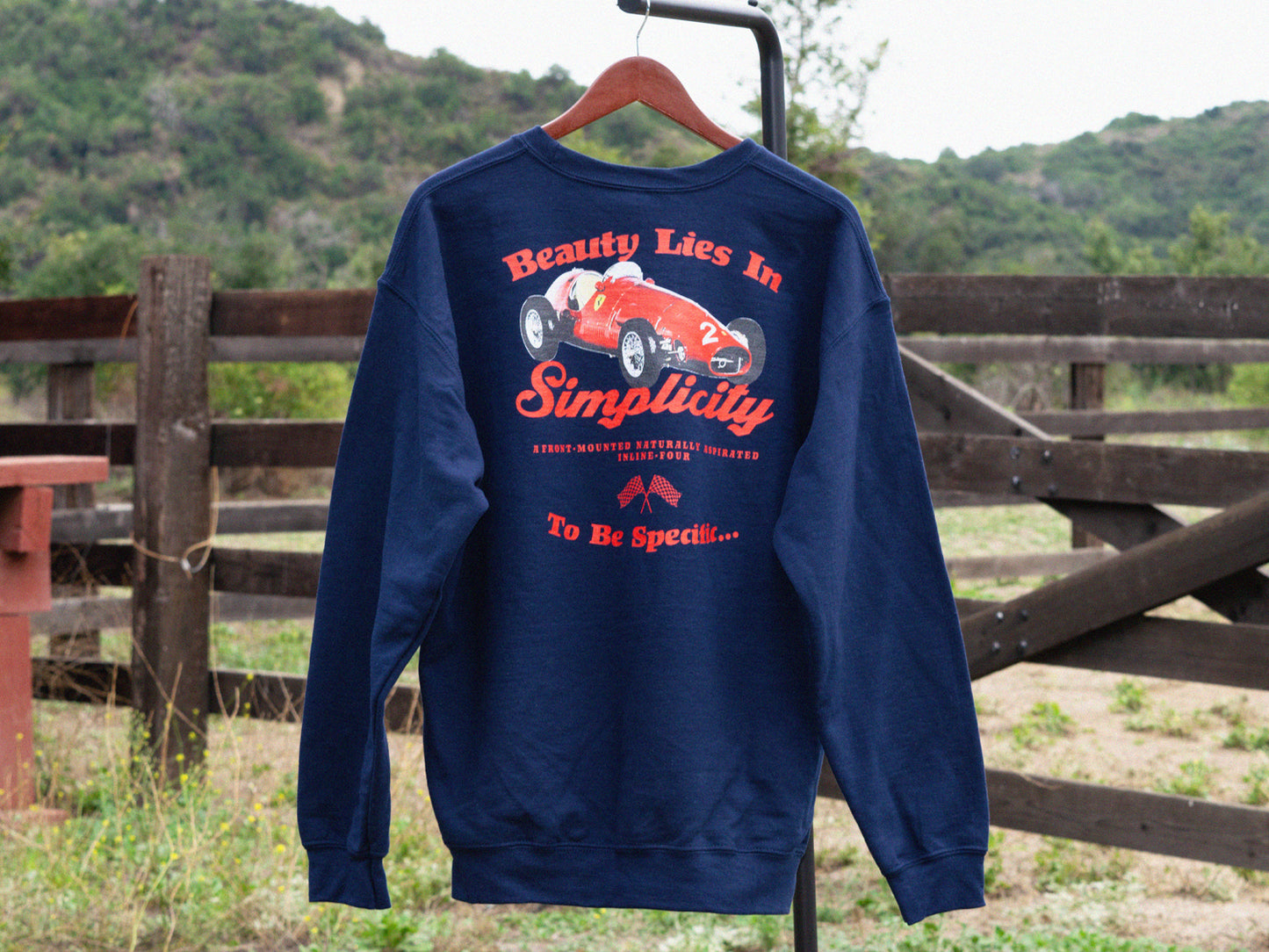 Beauty Lies In Simplicity Ferrari 500 Sweatshirt