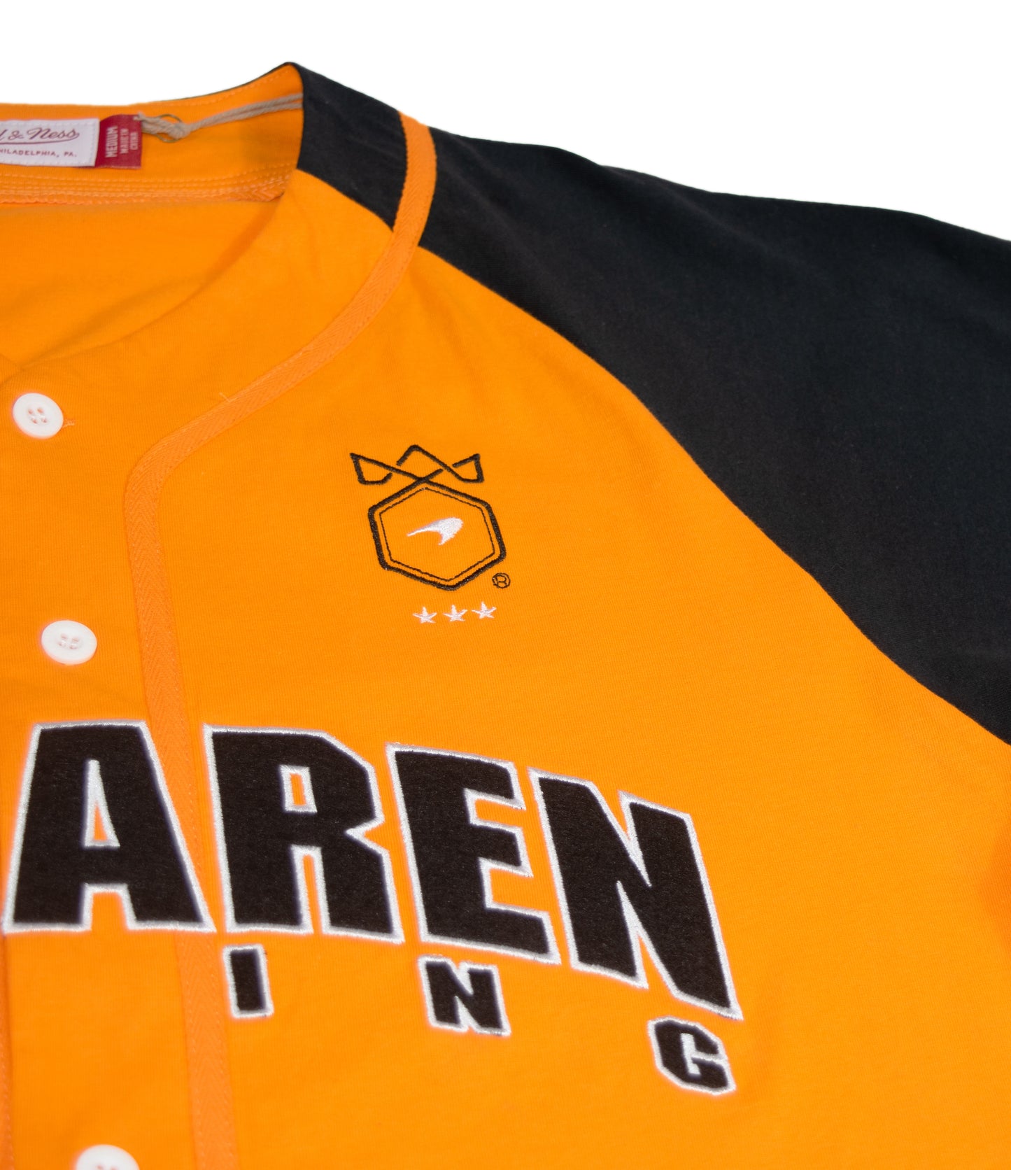 McLaren Racing F1 Mitchell & Ness Special Edition Monaco GP Triple Crown Baseball Jersey