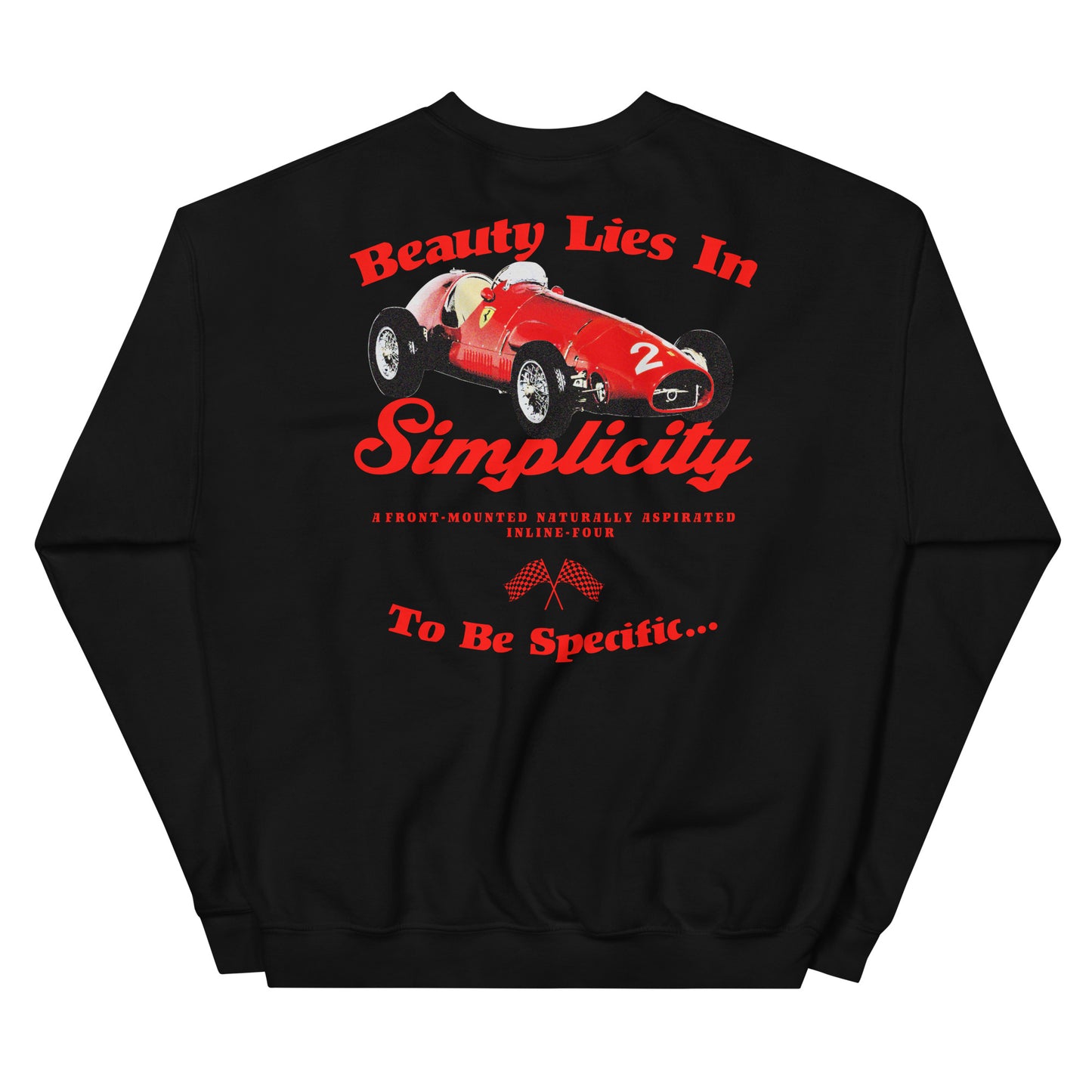 Beauty Lies In Simplicity Ferrari 500 Sweatshirt