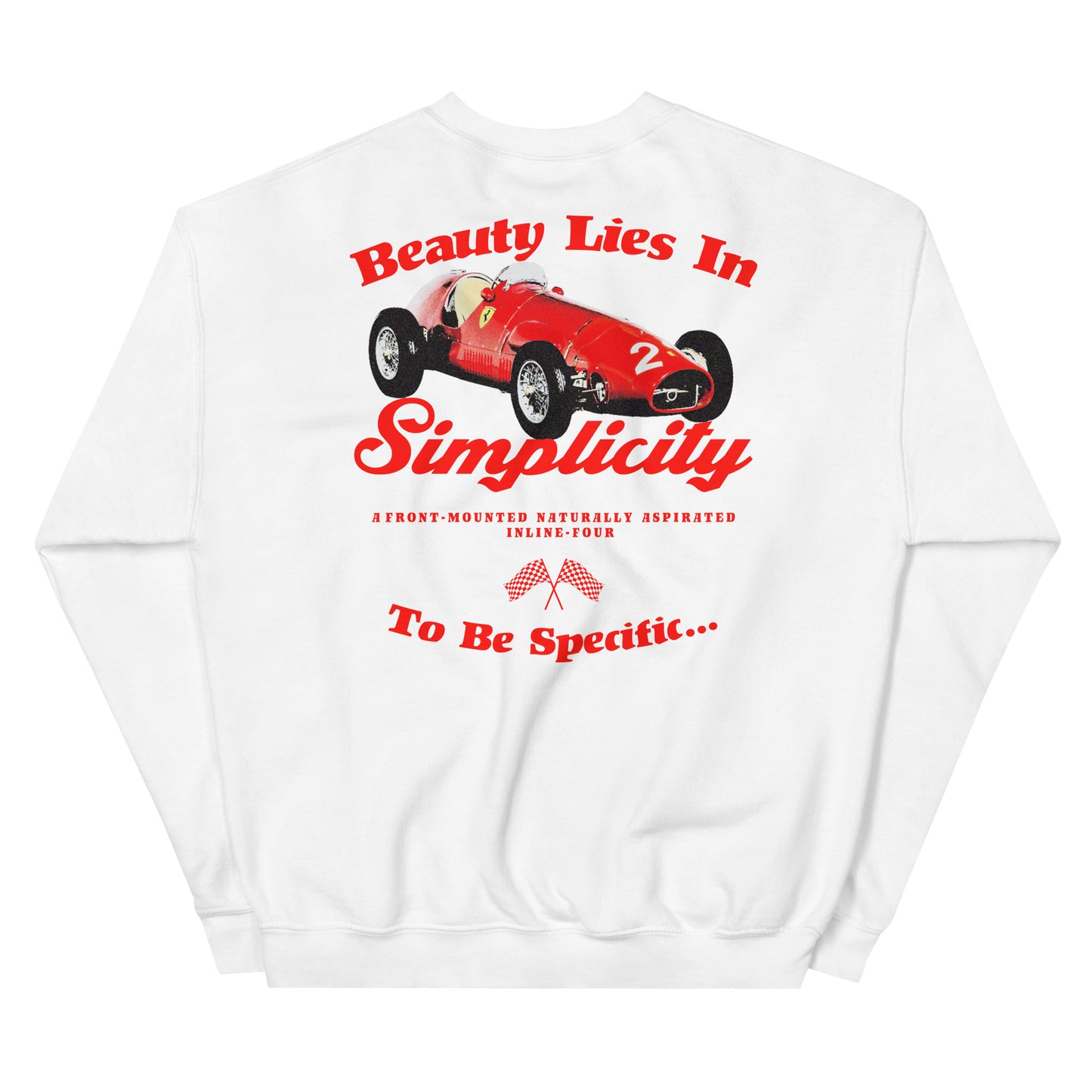 Beauty Lies In Simplicity Ferrari 500 Sweatshirt