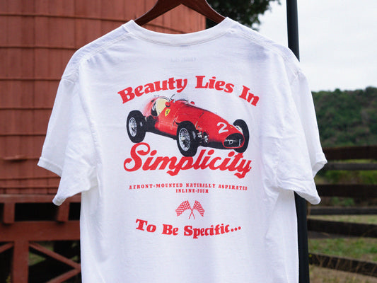 Ferrari 500 Beauty Lies In Simplicity T-Shirt