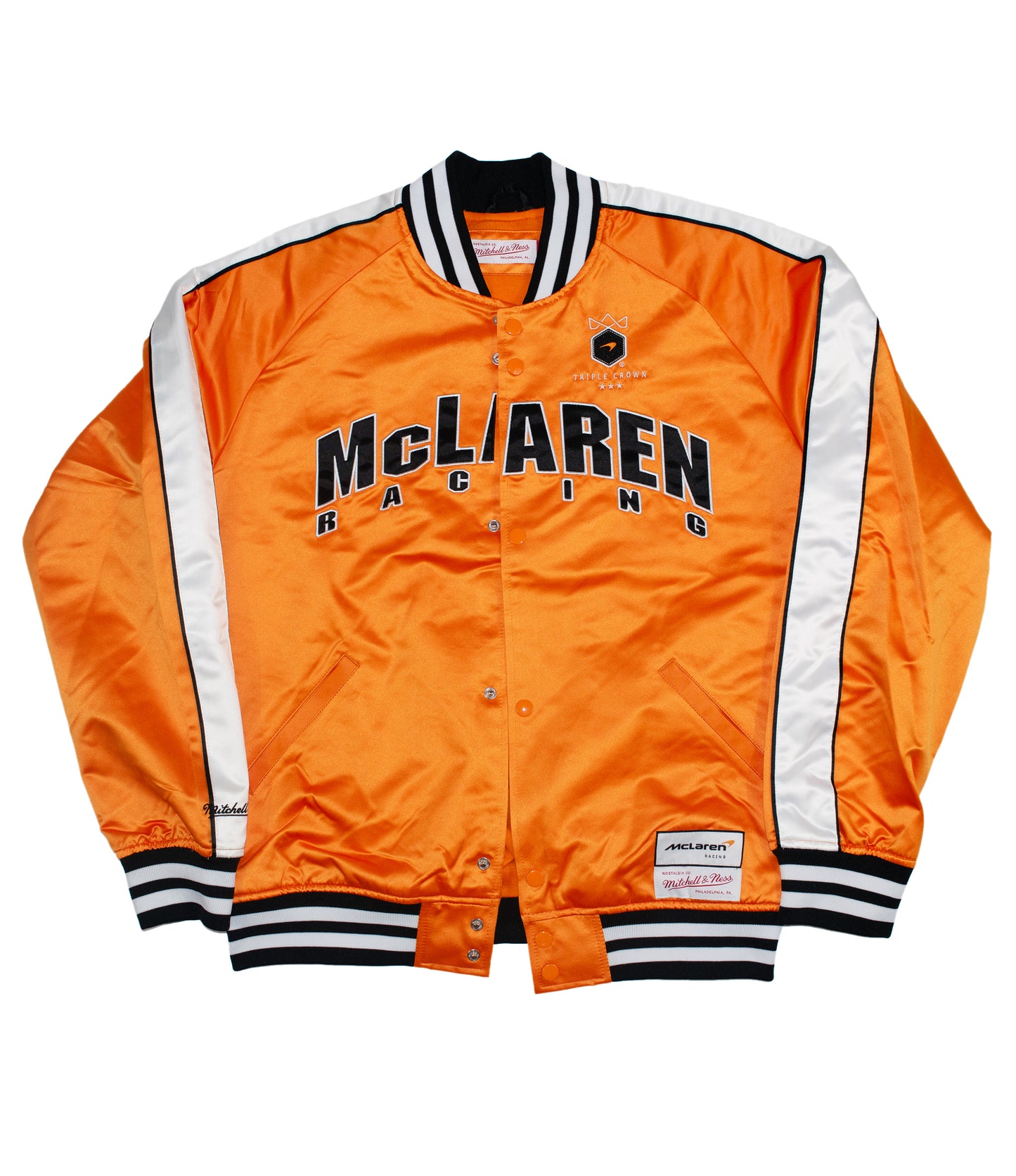 McLaren Racing F1 Mitchell & Ness Special Edition Monaco GP Triple Crown Satin Jacket