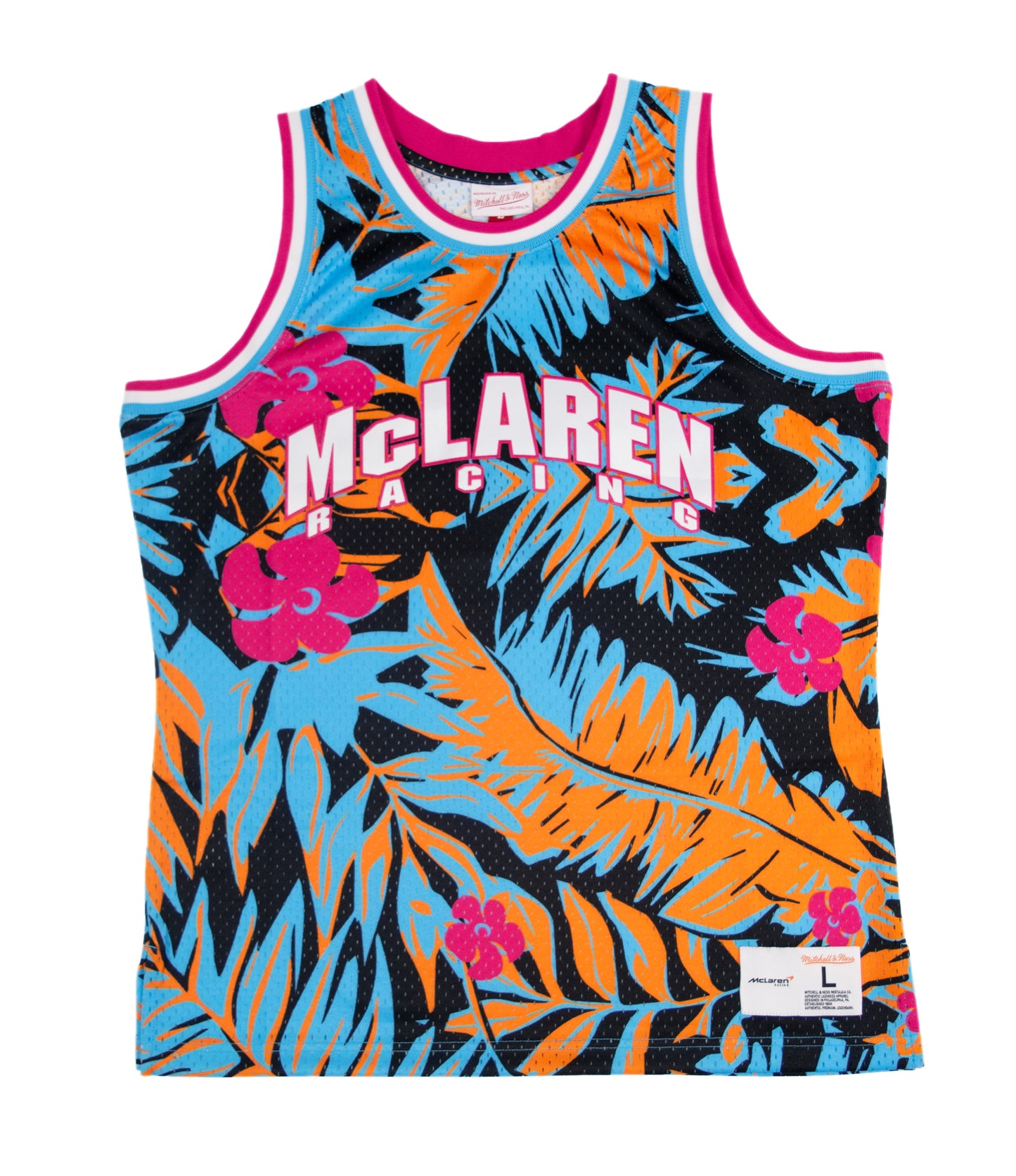 McLaren Racing F1 Special Edition Miami GP Mitchell & Ness Floral Tank Jersey