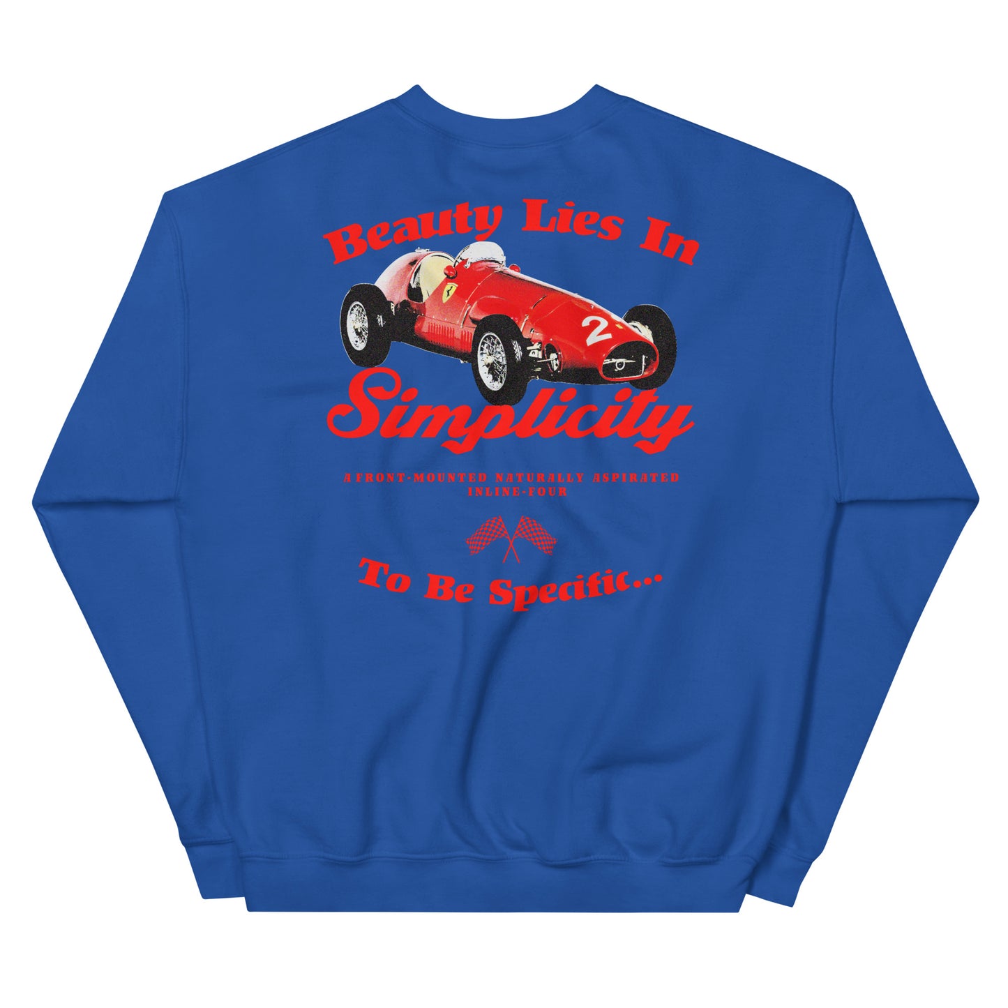 Beauty Lies In Simplicity Ferrari 500 Sweatshirt